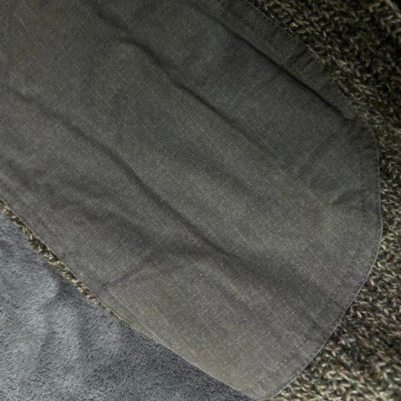 Eddie Bauer Sweater Mens Large Brown Pullover Military Crew Neck Elbow Patches - Picture 10 of 11